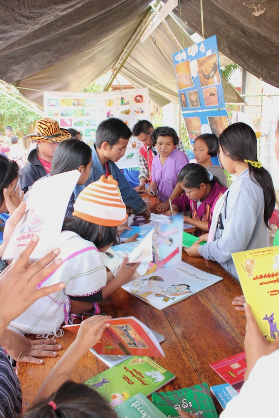There's no shortage of enthusiasm for the Karen language books.