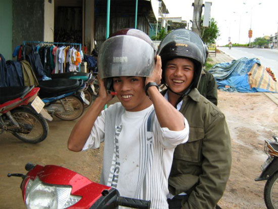 It's called a helmet. You should try one one day.