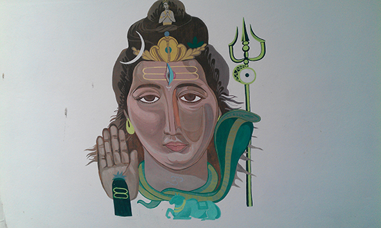 Mural at the Yoga Retreat