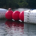 the red balls at Lake Hut