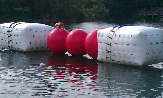 the red balls at Lake Hut