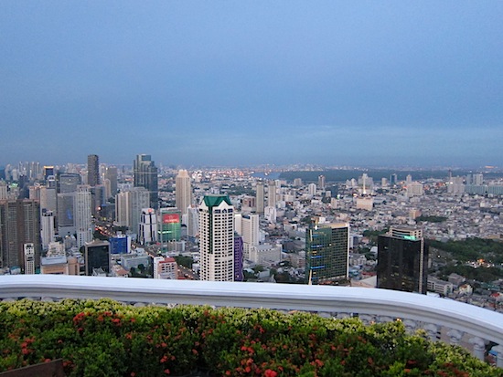 Check out Phra Phradaeng in the distance -- a tear drop of green.