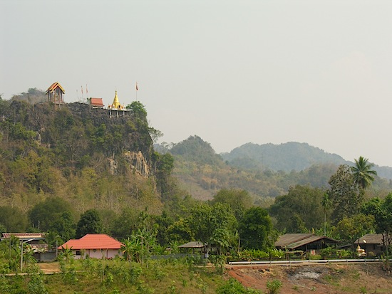 Wat Tha Kha Nun as seen from Thong Pha Phum village.
