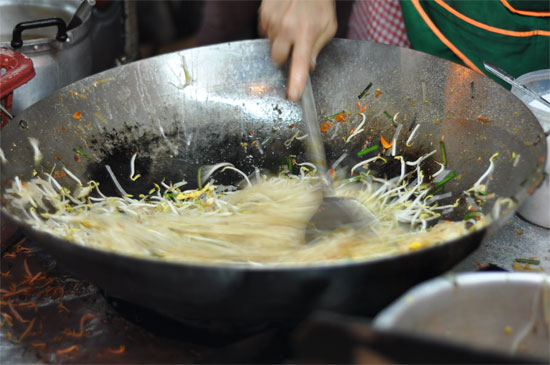 Stirring up a pad thai storm.