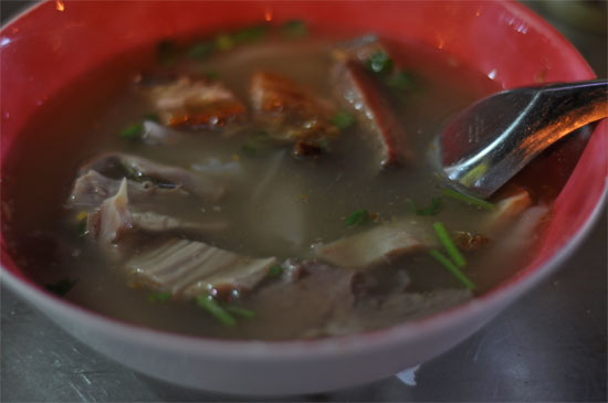 Pepper and offal to clear the sinuses.