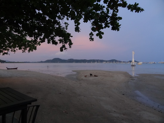 On the east coast, but still a smidgen of sunset in the view.