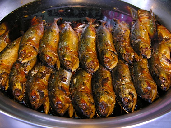 Tom pla khem wan -- tastes better than it looks.