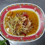 Som tam with pork neck -- a first for us.