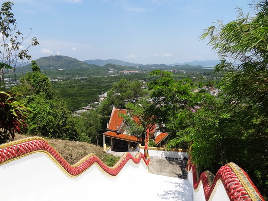 Superb views over the temple's serpentine steps.