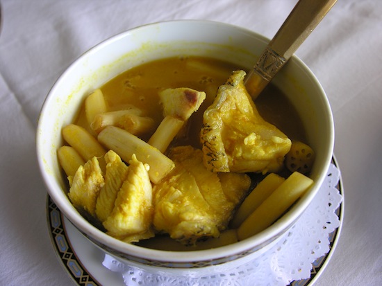 Gaeng luang -- love the lotus stems.