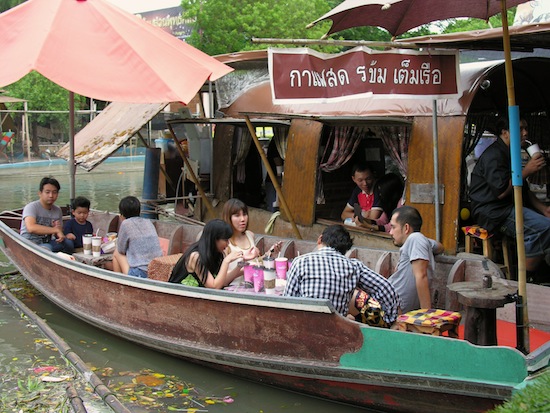 Coffee on a boat -- what better way to spend an afternoon?