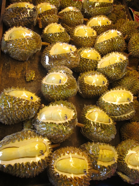 Don't think that plastic wrap can contain the durian stench.