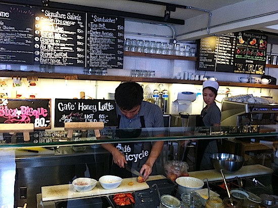 Classic deli style counter.