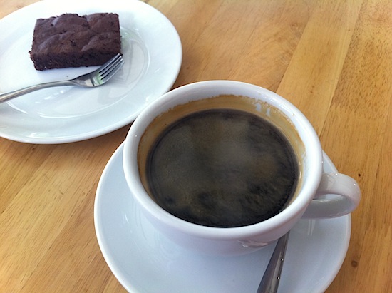 Hypnotic coffee and brownies.