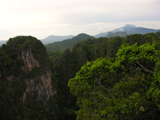 Looking west from atop Wat Tham Seua; the eastern view is even better.