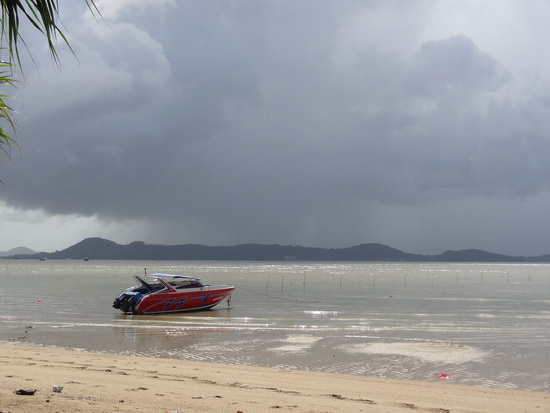 Stormy sky over Friendship Beach.