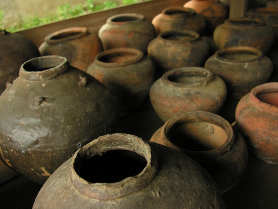 Ancient Mon pottery.