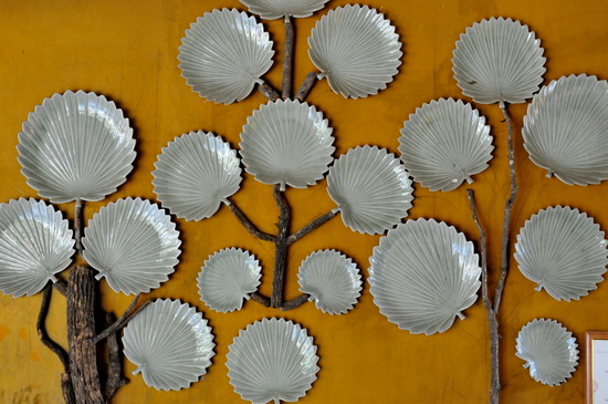 No more breakfast available after having stuck all the plates on the wall.