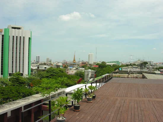 The view from the roof, looking towards Nang Loeng.