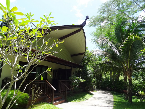 The bungalows are much roomier than a long-tail boat, thankfully.