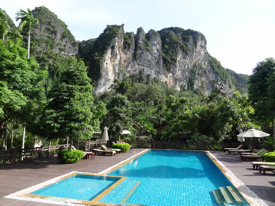 The best of Krabi in full view from the pool.