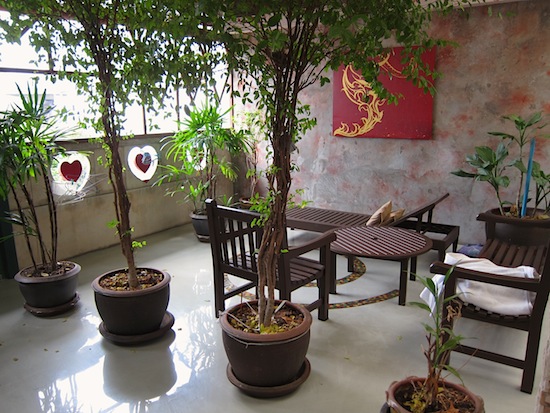 All good hostels need a chill garden.