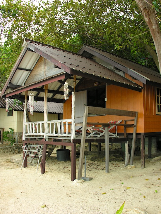 A bungalow at Ton Had on Ao Lung Dam; it's not much, but it's on the beach.
