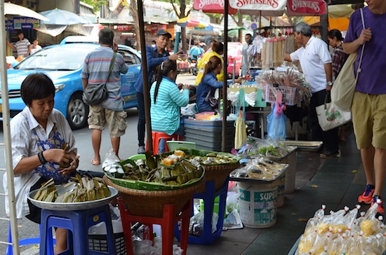 Another colourful day along Phra Chan Road