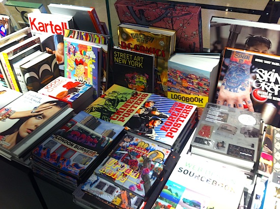 A few of Hardcover Art Book Shop's colourful titles.