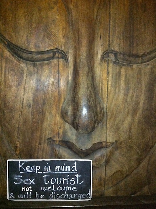 One of many signs that assert this and other rules.