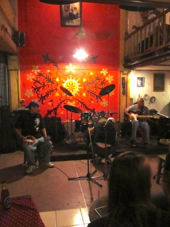 The band getting started. The band getting started.