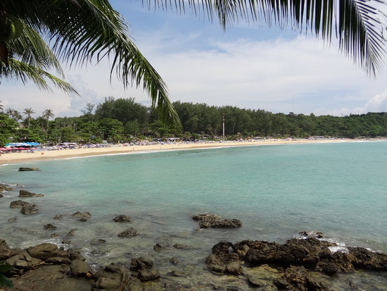 Easy to find a patch of sand for the family along Nai Harn's 1km stretch.