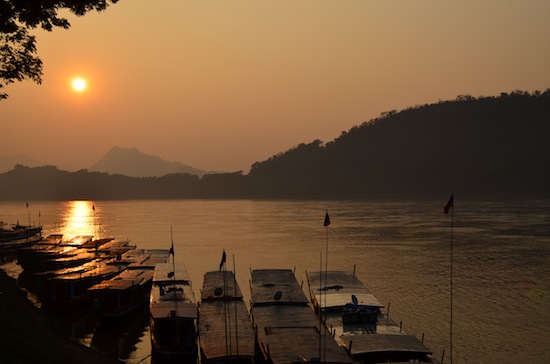 There's nothing like a Mekong sunset.