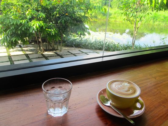 Coffeee, and an interesting view; the perfect equation for productivity or distraction?