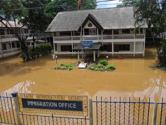 Occasional flooding that happens along the border.