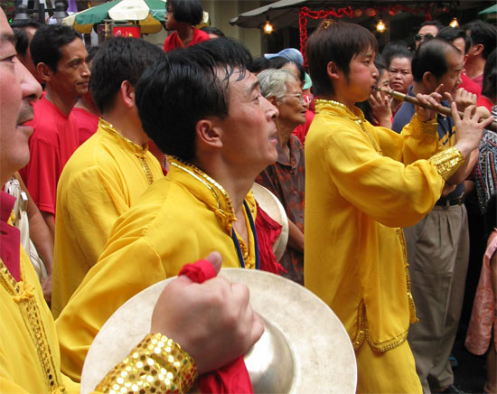 Bangkok Shutdown Chinese New Year version: No to whistles, yes to cymbals and flutey things.