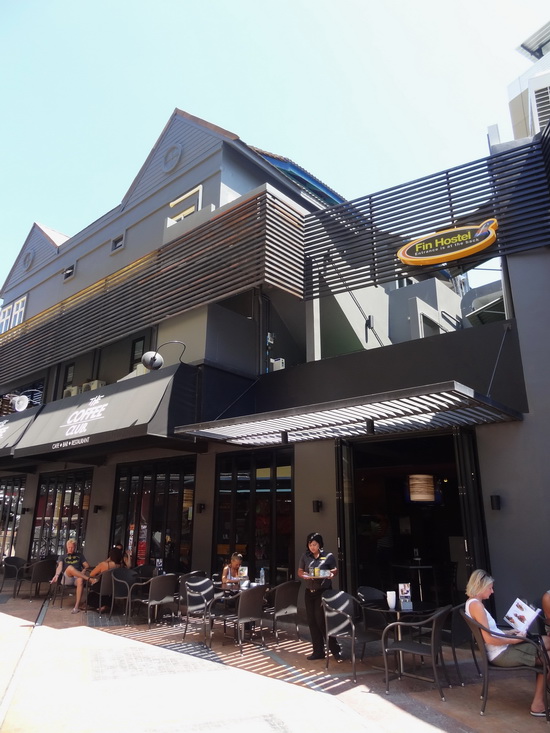 Set over a cafe, Fin's own restaurant is found around the back.