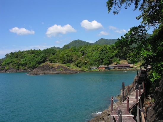 Looking back north from Nirvana's coastal walkway.