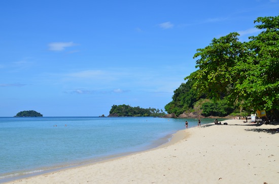 Hit Lonely Beach in the AM, when the ragers are asleep, for the thinnest crowds.