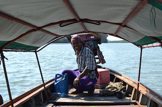 English-speaking Mr Bangmat shouted bits of knowledge as he steered.