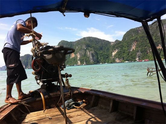 Phi Phi: Where just filling up the tank is scenic.