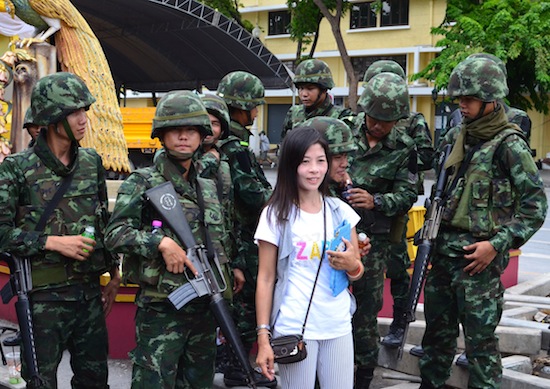 So far soldiers have been primarily concerned with being available for "it's a coup!"selfies.