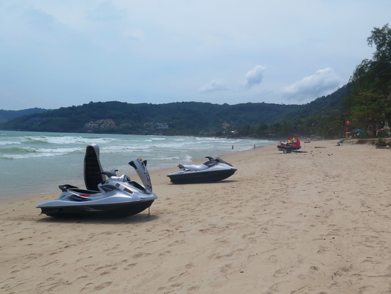No chairs, but the jet-skis remain in Patong.