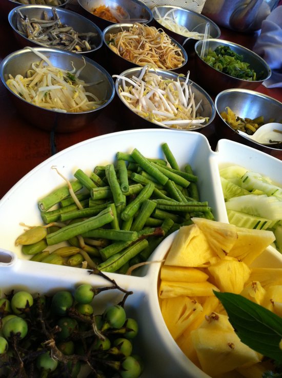 Khanom jeen in Phuket Town - not a German Sausage in sight.