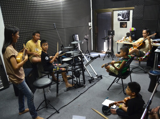 A typical Saturday rehearsal.