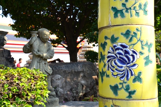 Even the lamp posts sport hand-made ceramic covers.
