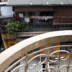 View from cute but non functional balcony.
