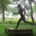 The new sculpture exhibition in the gardens bordering the Perfume River perfectly encapsulating the local bar, restaurant and shop workers 'Come in pls' whilst chasing you down the street.