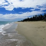Deserted stretches of white sandy beach at An Bang.