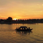 Sunset on the Thu Bon river.